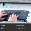 LOGITECH TECLADO K400 PLUS INALAMBRICO C/TOUCHPAD NEGRO (920-007123) - Office Depot