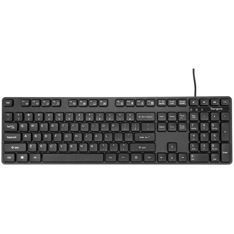 TARGUS TECLADO ALAMBRICO QWERTY 108 TECLASEN INGLES  NEGRO (AKB30US) - Walmart