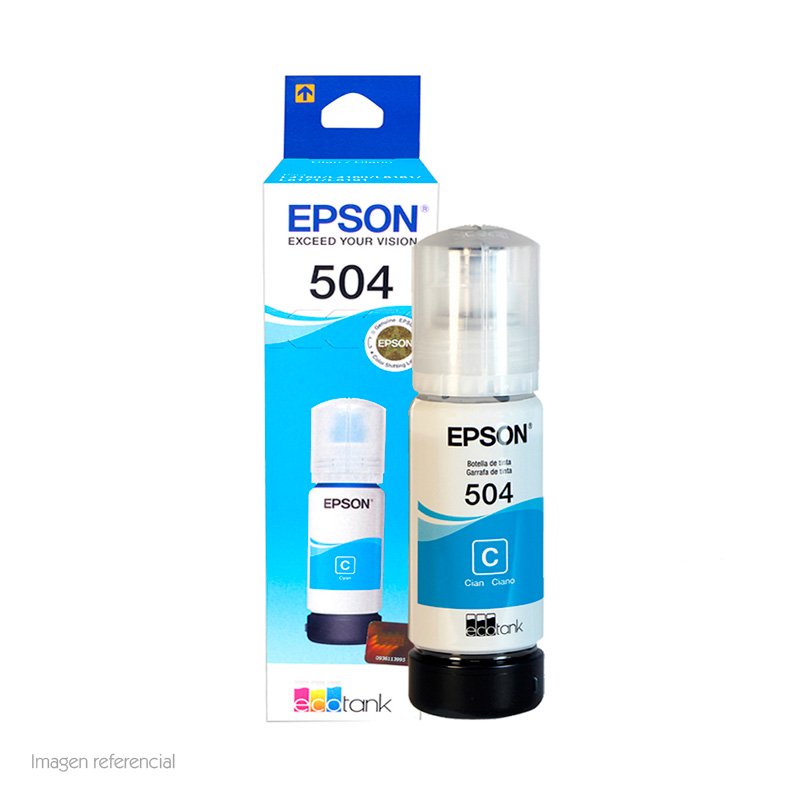 EPSON BOTELLA DE TINTA T504 CIAN (T504220-AL) - Astcar Tech