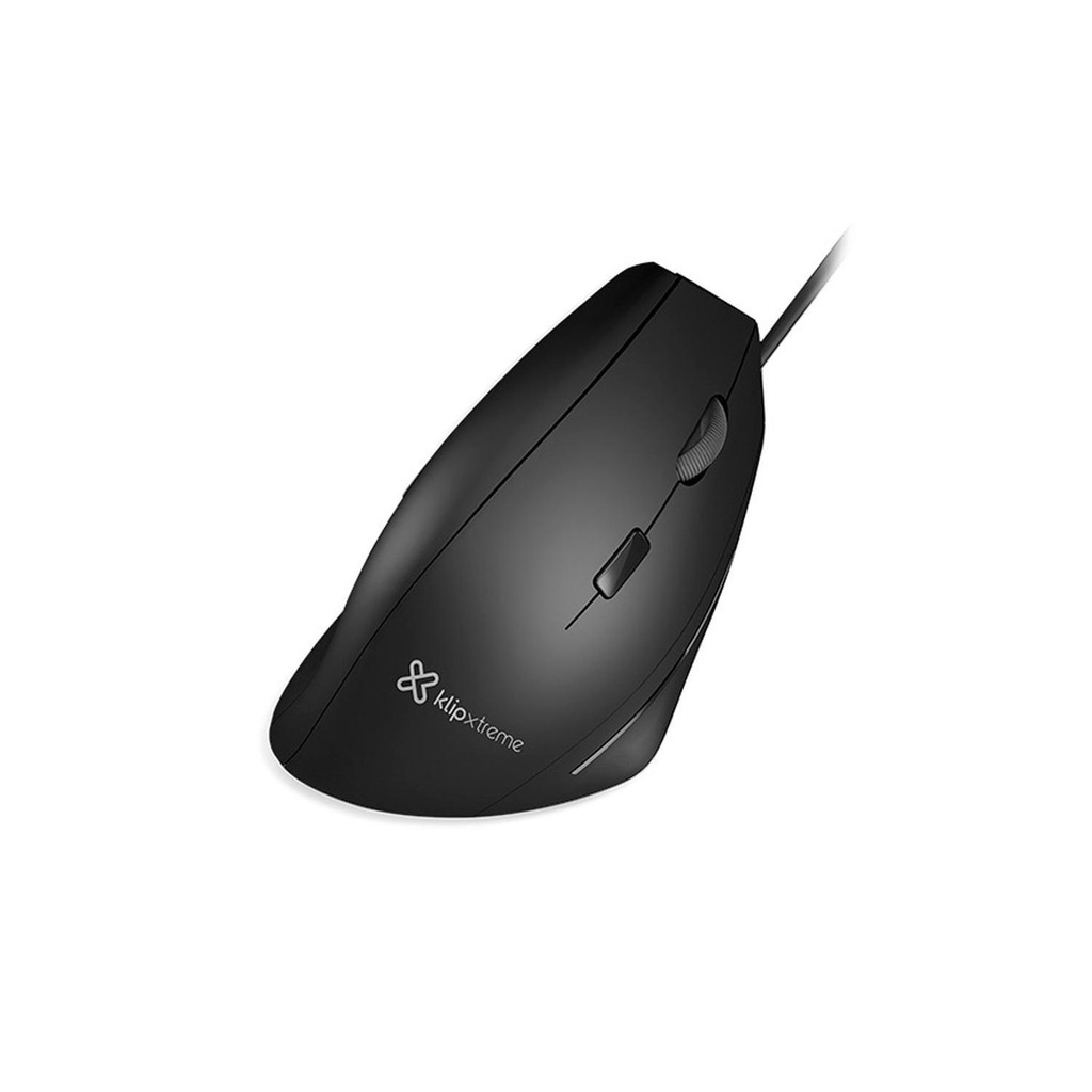 KLIPXTREME MOUSE KREST OPTICO ALAMBRICO ERGONOMICO  USB 6 BOTONES1000/1600 DPI   (KMO-505) - Paris