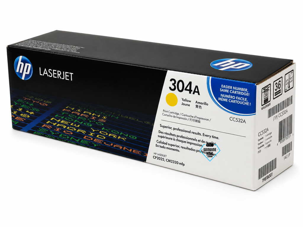 HP TONER LASERJET 304A AMARILLO CM2320n CM2320nf (CC532A) - Genuine Ink