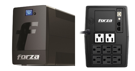 FORZA SMART UPS 600W 1000VA 120V 8 TOMAS USB PANTALLA TACTIL DE LCD DE ESTADO NP - juanmaurat