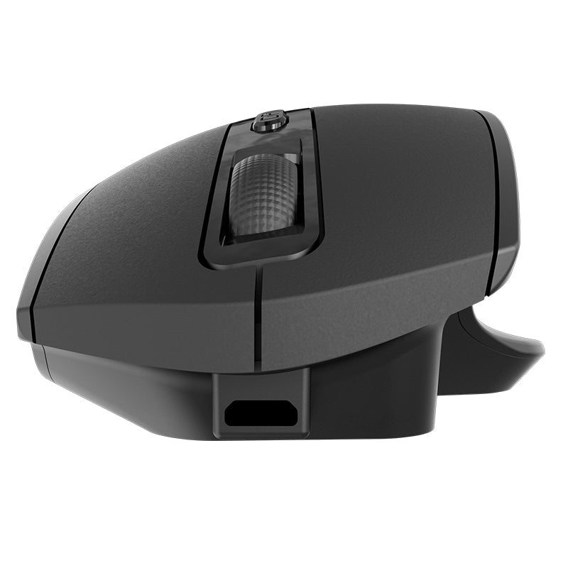 KLIPXTREME MOUSE OPTICO INALAMBRICO ULTRA-ERGONOMICO Y RECARGABLE 6  BOTONES 2.4 GHZ 800/1200/1600 dpi  NEGRO (KMW-760) - Ofimarket