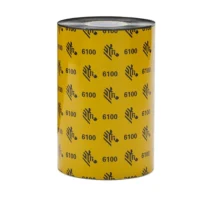 ZEBRA CINTA RIBBON DE CERA / RESINA 64MM x74M 6100 12MM (0,5in) CORE POR UNIDAD - Computer Planet CA