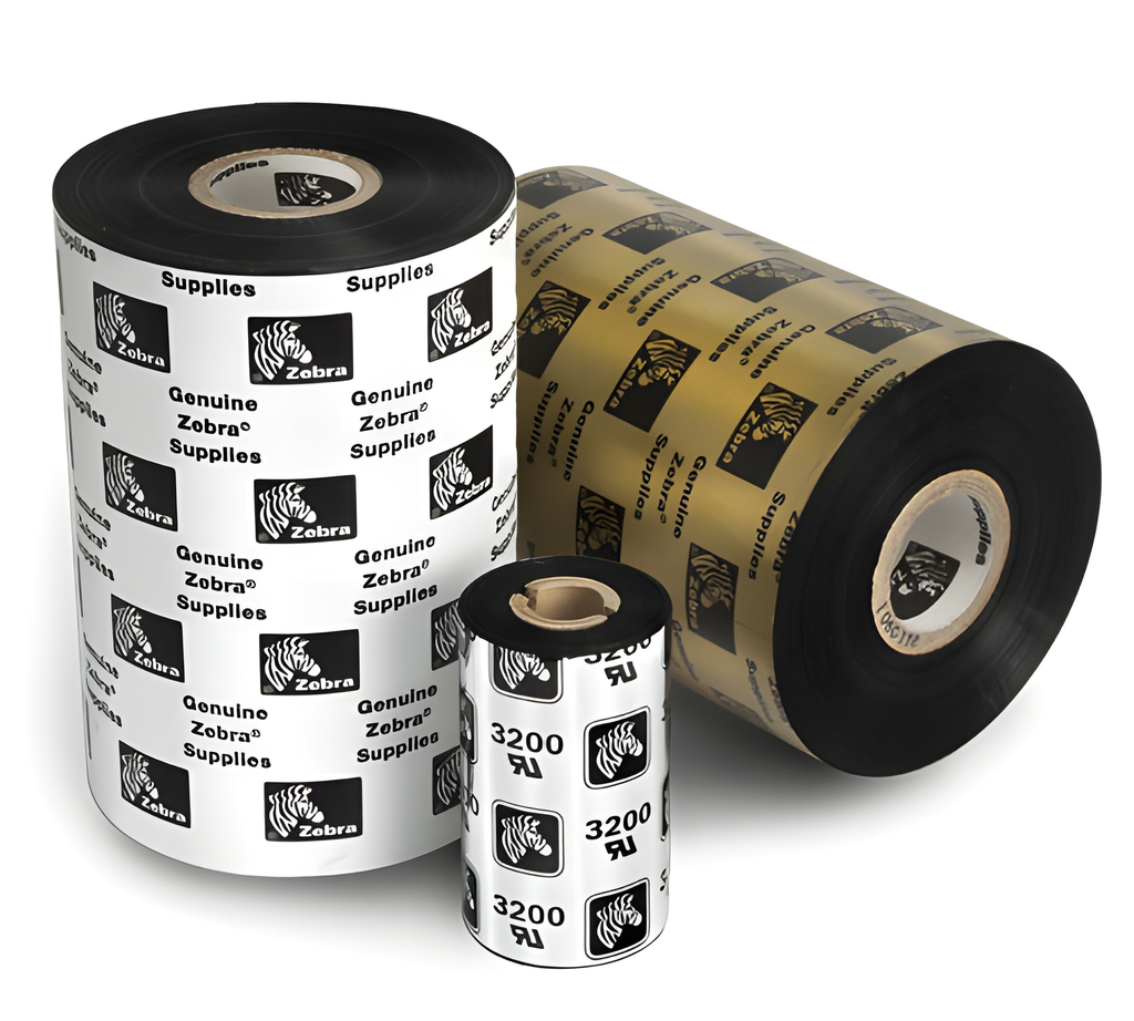 ZEBRA CINTA RIBBON DE CERA PARA IMPRESORA 110mmx70m 1600 STANDARD 12mm CORE NEGR - Barcode Factory