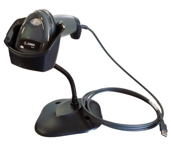 ZEBRA LECTOR CODIGO BARRAS  DS2208 LED 1D/2D USB Y BASE  (DS2208-SR7U2100SGW) - Barcodes, Inc.