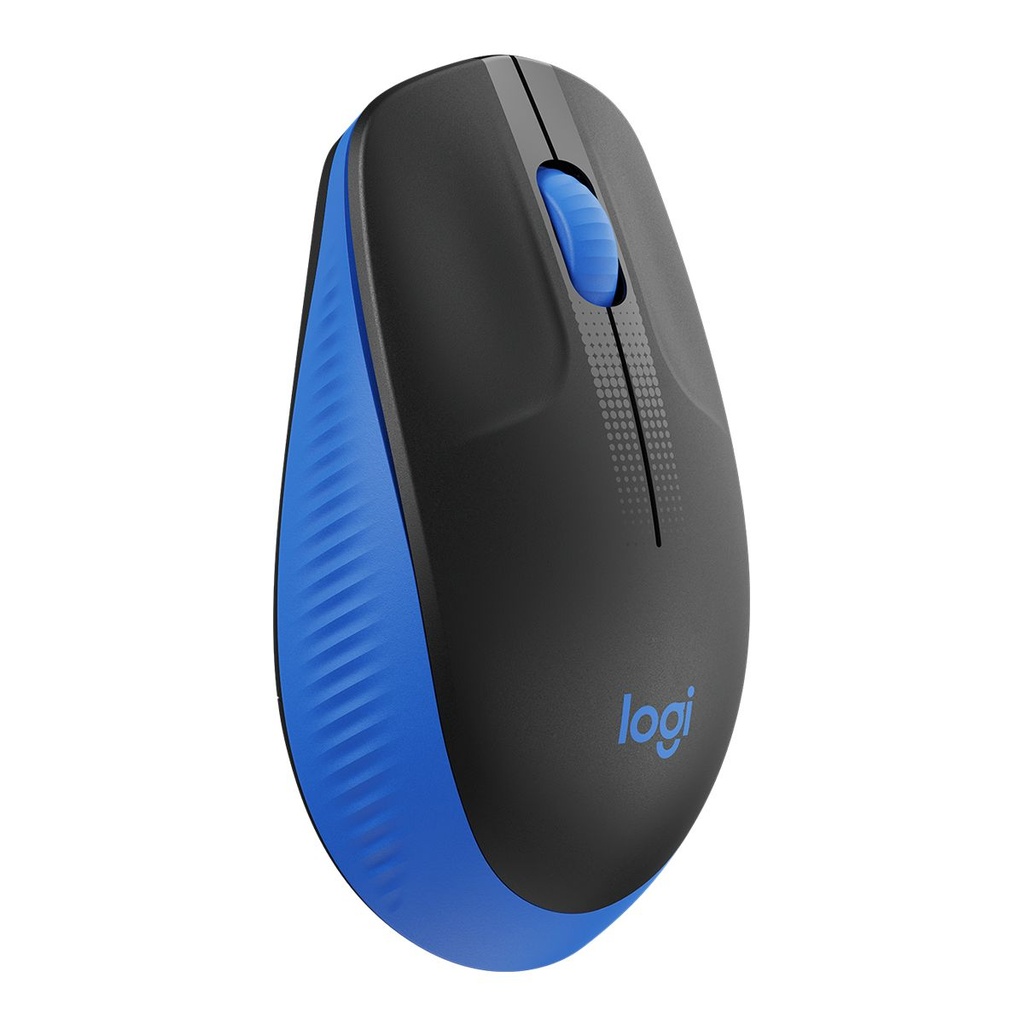 LOGITECH MOUSE INALAMBRICO M190 OPTICO 3 BOTONES AZUL GRANDE PARA MANO COMPLETA - ShiftDigital