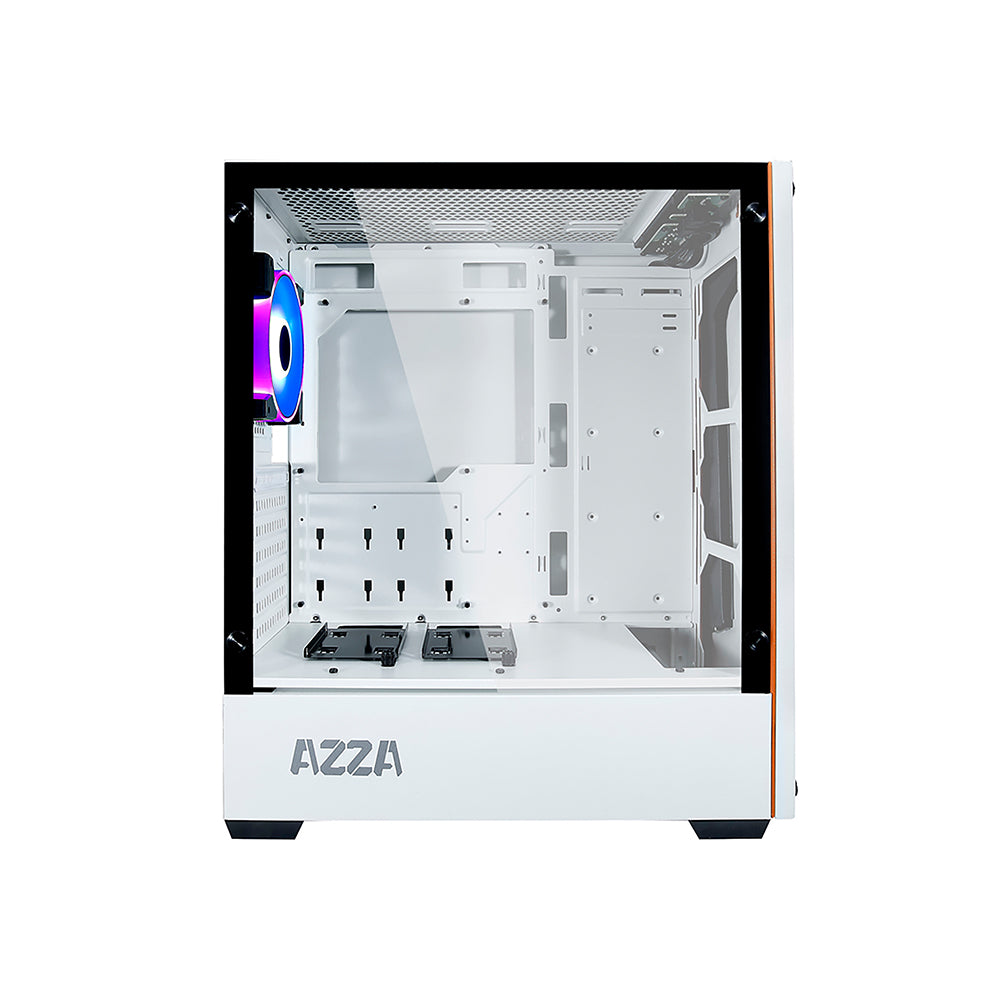 AZZA CASE 430 ATX 205X-02  CON FAN RGB DIGITAL APOLLO BLANCO (CSAZ-430W-DF2, APOLLO) - AZZA