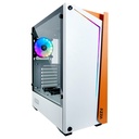 AZZA CASE 430 ATX 205X-02  CON FAN RGB DIGITAL APOLLO BLANCO (CSAZ-430W-DF2, APOLLO) - AZZA