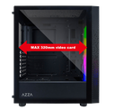 AZZA CASE CELESTA 340F ATX MID TOWER ATX  MICRO ATX  ITX VIDRIO TEMPLADO  1x USB 3.0 2x USB 2.0 1xMIC 1x HD AUDIO(NEGRO) - AZZA