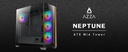 AZZA CASE NEPTUNE 491 ATX MID TOWER ATX  MICRO ATX  ITX VIDRIO TEMPLADO  1x USB 3.0 2x USB 2.0 1xMIC 1x HD AUDIO(NEGRO) - Newegg