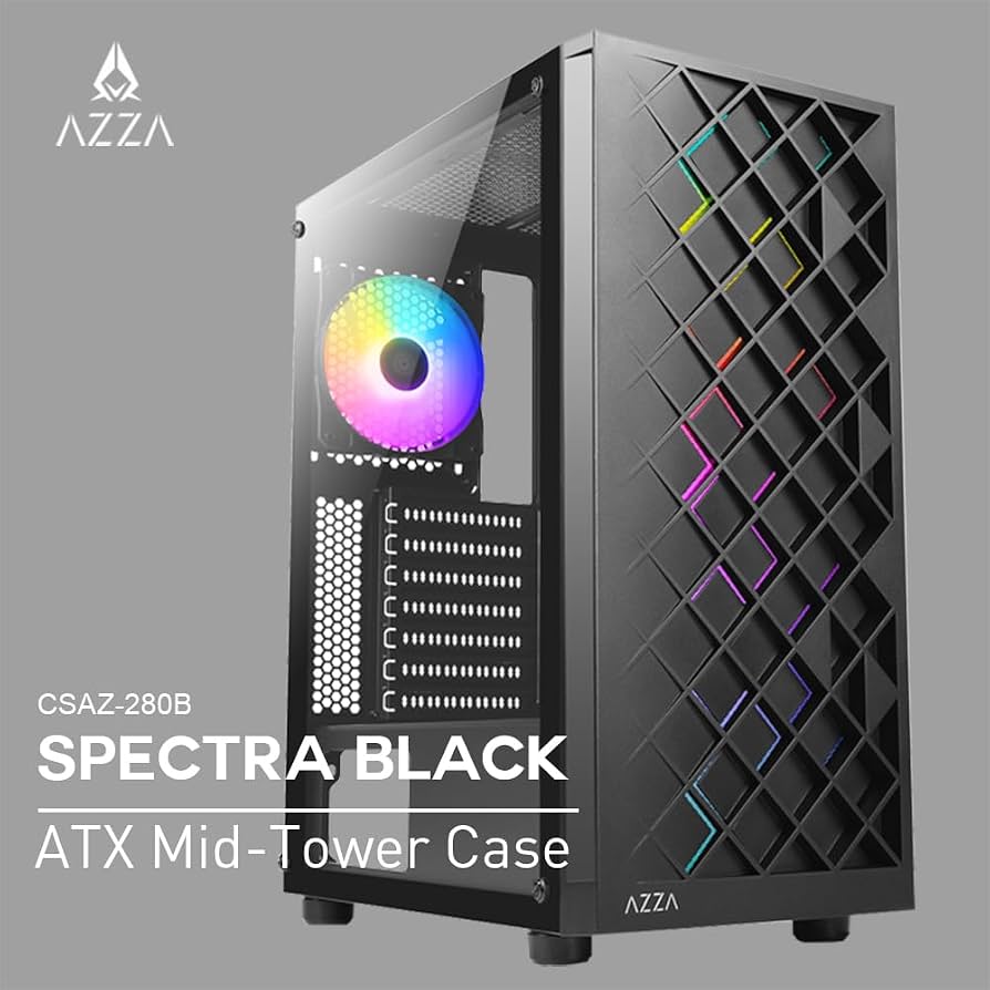 AZZA CASE SPECTRA 280 ATX NEGRO ATX MICRO-ATX ITX (CSAZ-280B) - Amazon.sg