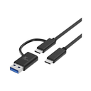 XTECH ADAPTADOR 2 EN 1 USB- C A USB- C CON DONGLE USB- A 2.0  30AWG + 20AWG (XTC - Better Deals
