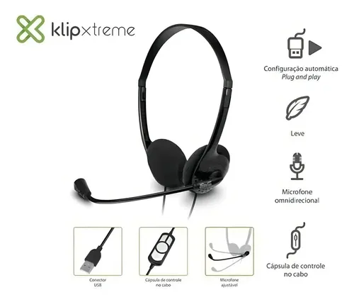 KLIPXTREME AUDIFONOS SEKUAL ALAMBRICOS USB VOL/MIC (KSH-290) - Mercado Libre
