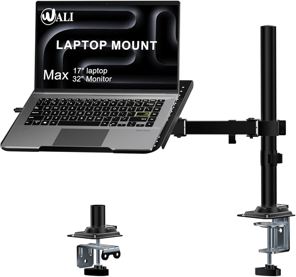 ASTRA SOPORTE AJUSTABLE DE ACERO PARA MONITOR 17"-32" Y LAPTOP HASTA 9KG / NEGRO - Amazon.com