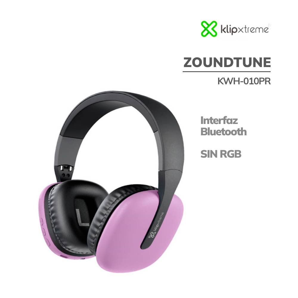 KLIPXTREME AUDIFONOS ZOUNDTUNE INALAMBRICOS BLUETOOTH PURPURA (KWH-010PR) - PC Speed