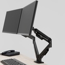 KLIPXTREME BASE DOBLE PARA MONITOR PLANO Y CURVO HASTA 8KG NEGRO (KMM-410) - Klip Xtreme