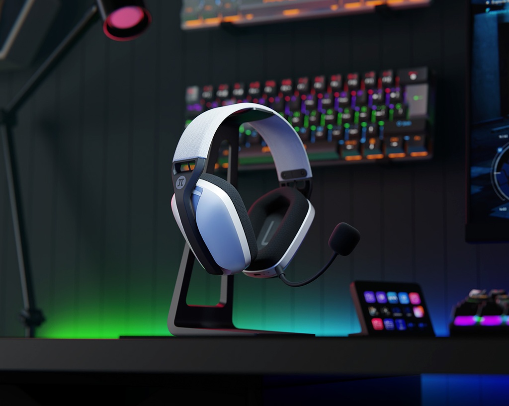 PRIMUS AUDIFONOS ARCUS360BT GAMING INALAMBRICOS CON MICROFONO DONGLE USB BLANCO  - Primus Gaming