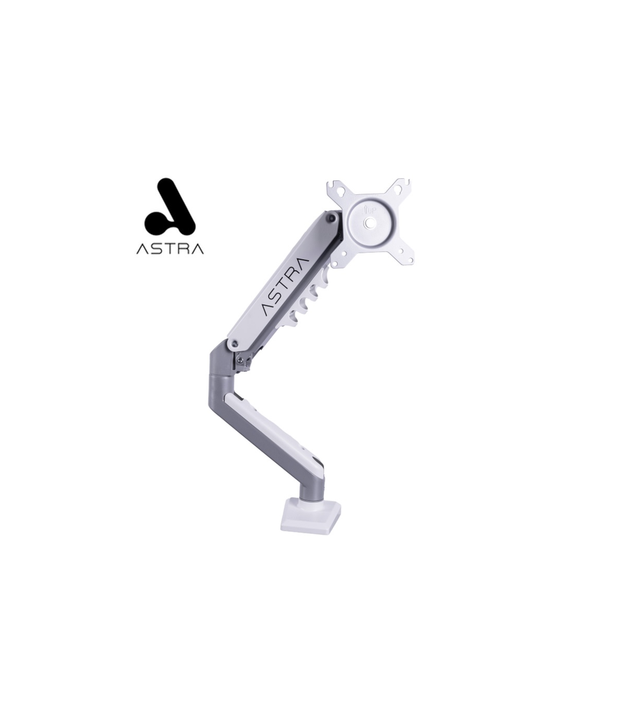 ASTRA BASE DE BRAZO AJUSTABLE DE ACERO PARA MONITOR 15"-32" HASTA 9KG / BLANCO Y - Electronica.com.ve