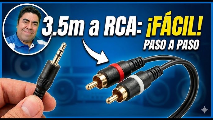 CABLE AUDIO AUX RCA 3 METROS - YouTube