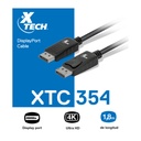 XTECH CABLE CON CONECTOR DISPLAYPORT MACHO A DISPLAYPORT MACHO 2 AWG 1,80 MTS (X - Quick Service Panamá