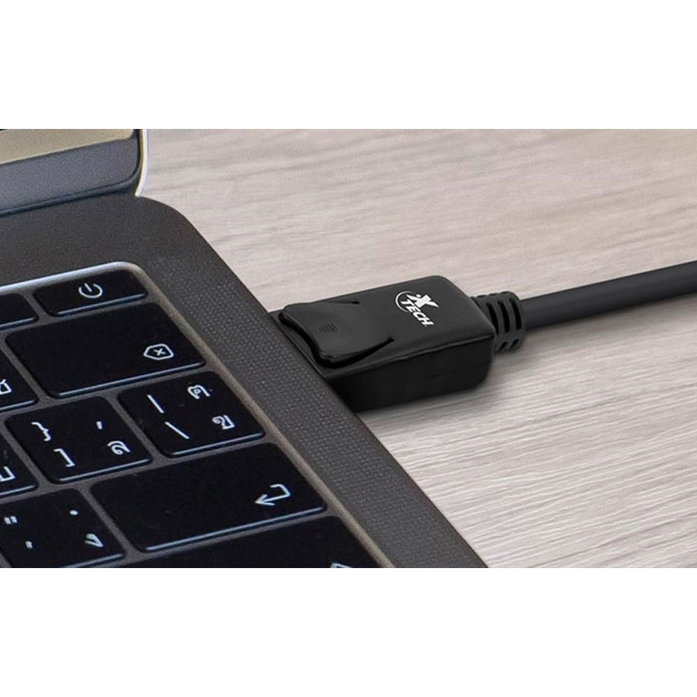 XTECH CABLE CON CONECTOR DISPLAYPORT MACHO A DISPLAYPORT MACHO 2 AWG 1,80 MTS (X - HSDS Online