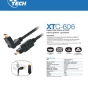XTECH CABLE HDMI  MACHO  A HDMI  MACHO GIRATORIO Y PIVOTANTE 1,8m (XTC-606) - Pc Digital