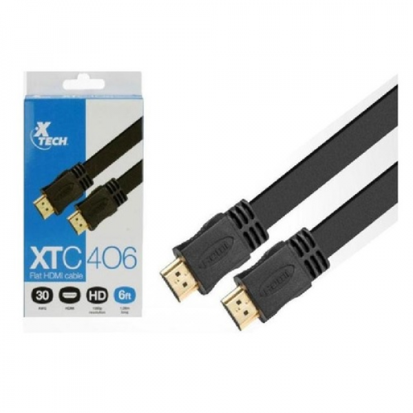 XTECH CABLE HDMI MACHO A HDMI MACHO 1080P 1,08 METROS NEGRO (XTC-406) - PC Express