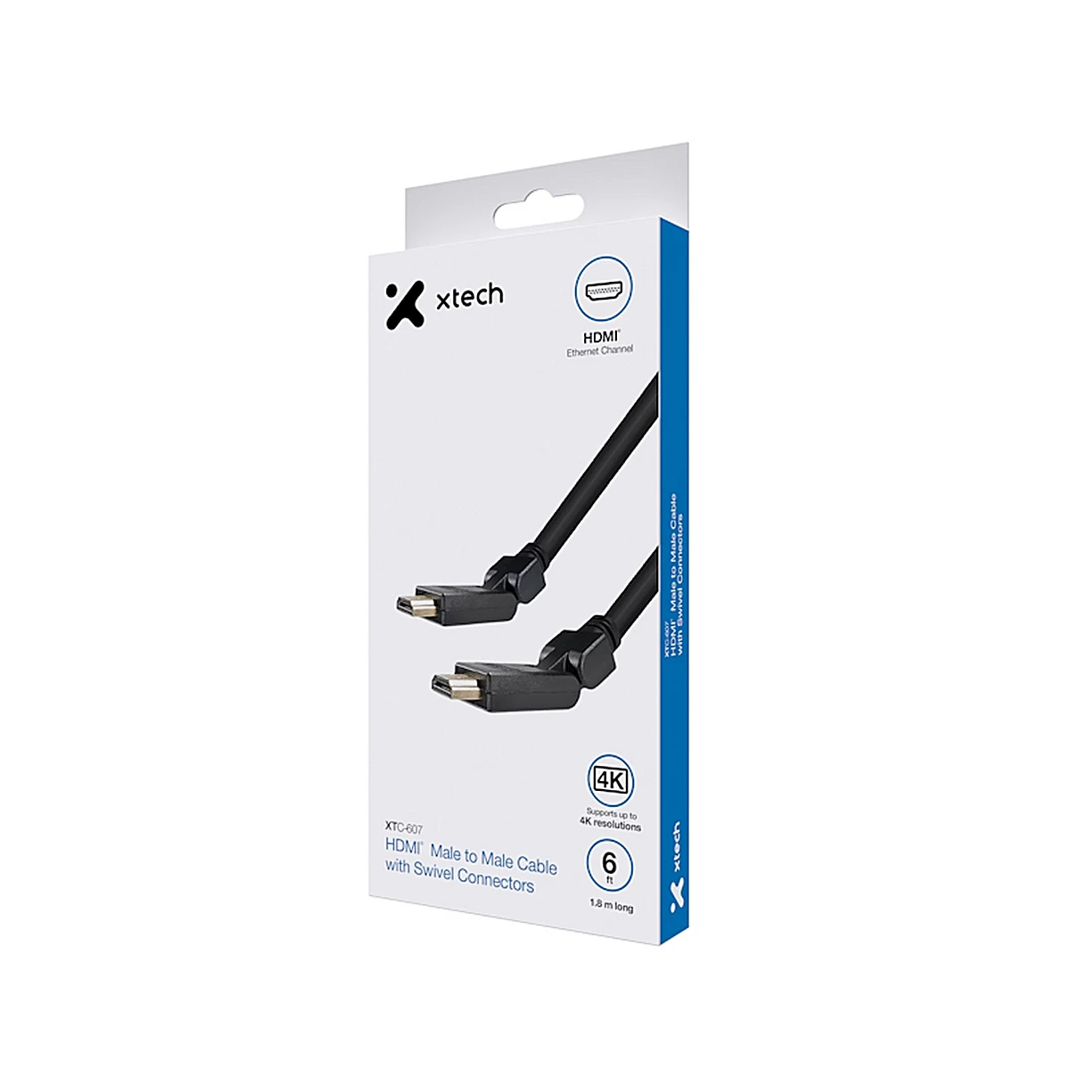 XTECH CABLE HDMI MACHO A HDMI MACHO DE ALTA VELOCIDAD 30AWG 1.80M  NEGRO (XTC-60 - Pc Actual
