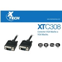 XTECH CABLE VGA MACHO A VGA MACHO 30 AWG 720P 1,8M (XTC-308) - Cell Play