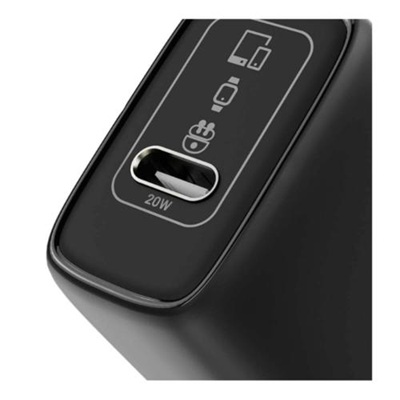 KLIP XTREME CARGADOR DE PARED POWER WALL 20 DE CARGA RAPIDA  PD 3.0 20W USB-C (K - Intelmax