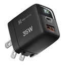 KLIPXTREME CARGADOR DE PARED DE CARGA RAPIDA 35W TIPO C  / PD3.0 + USB-A (KMC-25 - Unimart.com