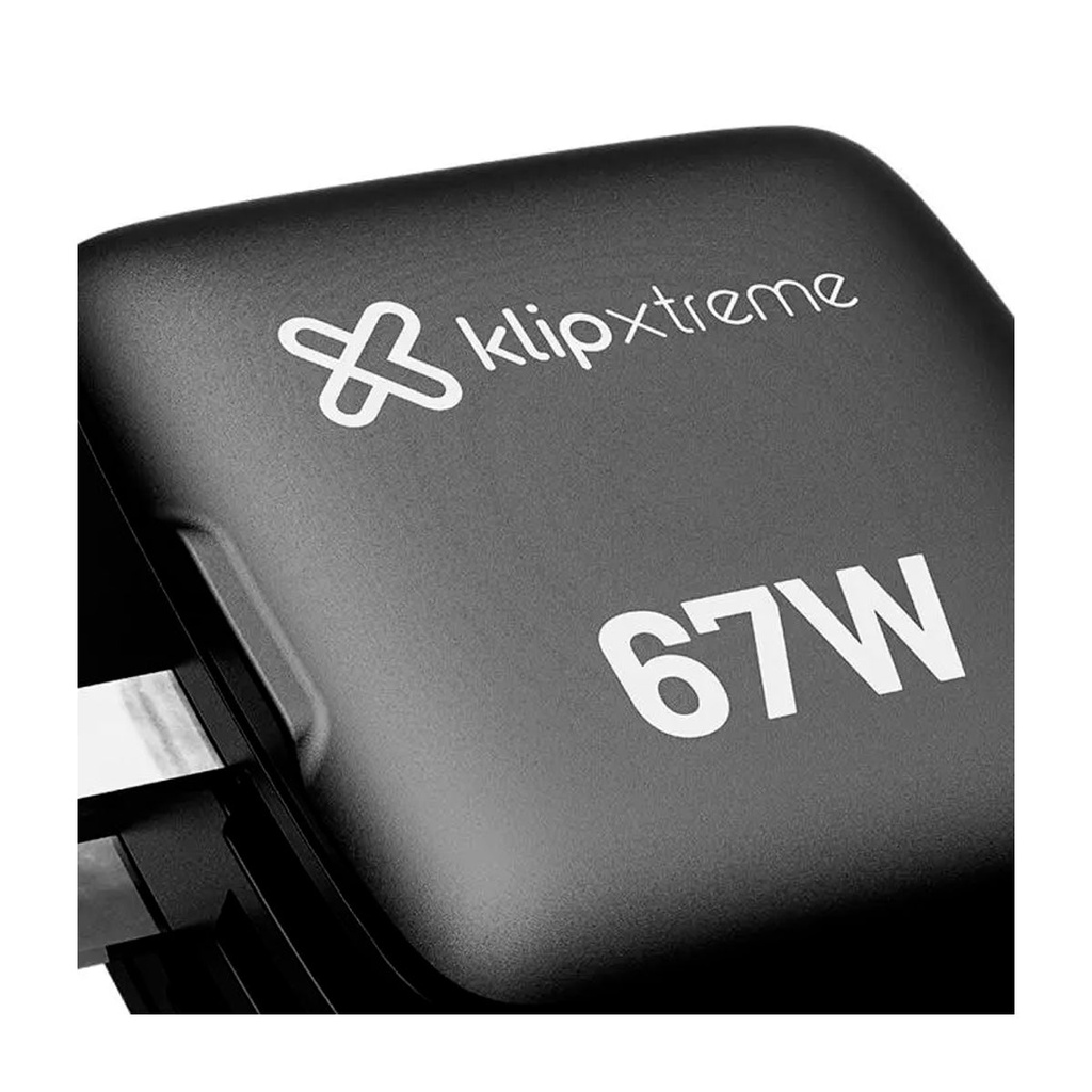 KLIPXTREME CARGADOR DE PARED DE CARGA RAPIDA 67W TIPO C  / PD3.0 + USB-A QC3.0 G - Photura