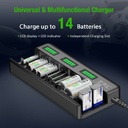 EBL CARGADOR DE BATERÍA DE 8 BAHÍA,  BATERÍAS RECARGABLES AA, AAA, Ni-MH, Ni-Cd - EBLOfficial