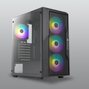 AZZA CASE FIGHTER 290 ATX MID TOWER ATX  MICRO ATX  ITX VIDRIO TEMPLADO  1x USB  - AZZA