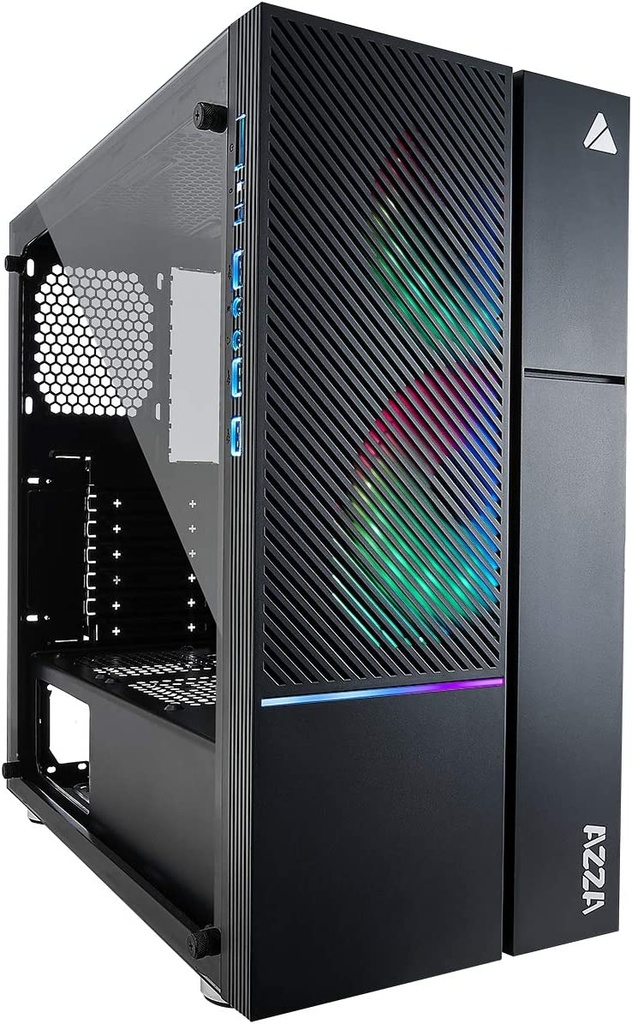 AZZA CASE IRIS 330 ATX 206T-01  2 FAN RGB DIGITAL  (CSAZ-330IRIS) - Thriftking Computer