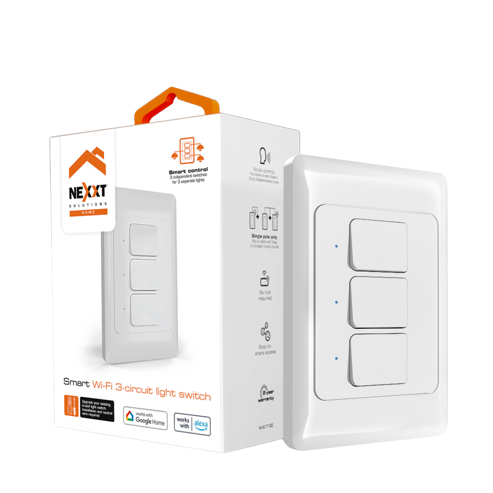 NEXXT INTERRUPTOR 3 VIAS INTELIGENTE 110/240V WIFI