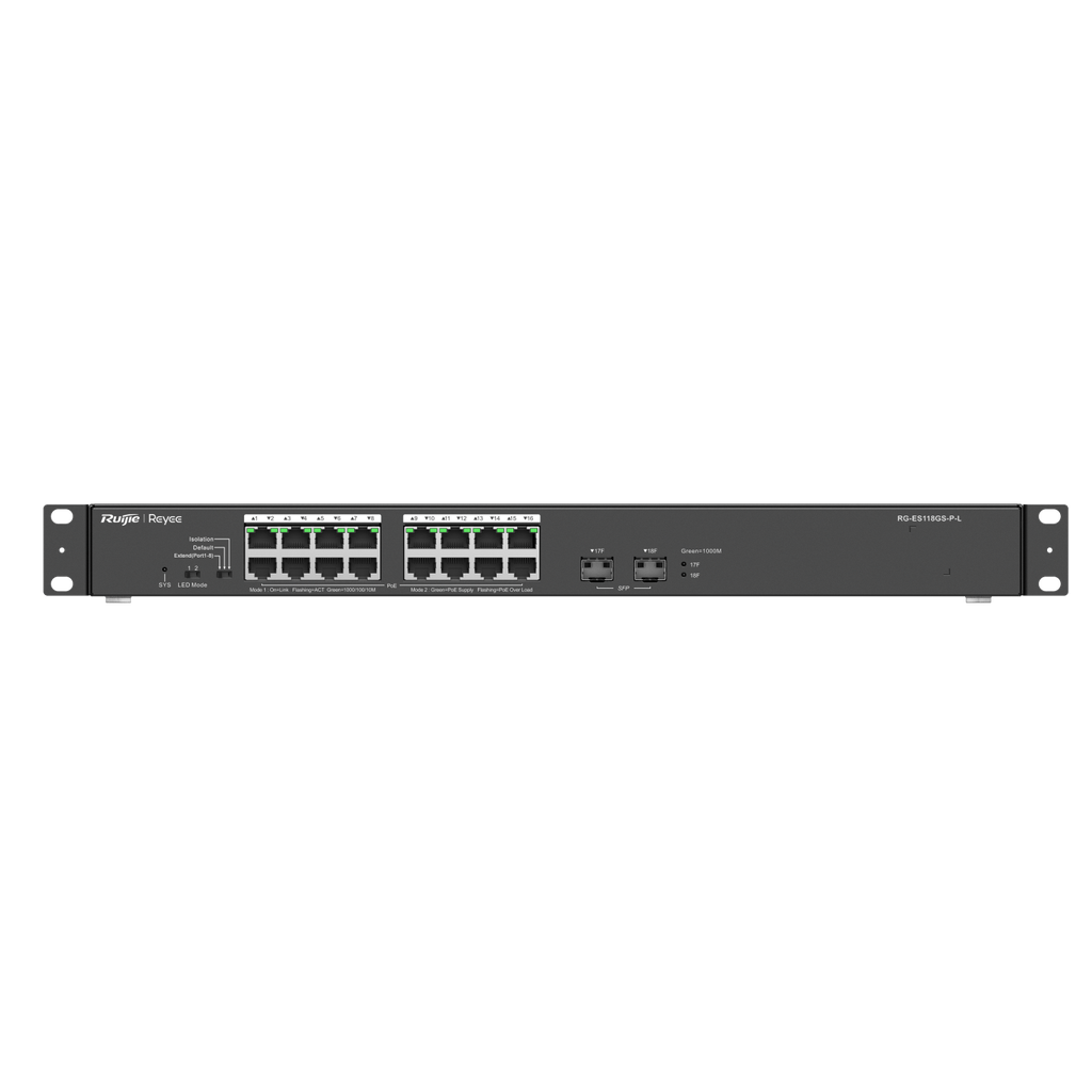 RUIJIE REYEE SWITCH NO ADMINISTRABLE POE+ 120W 16X