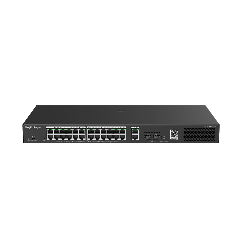 RUIJIE REYEE SWITCH SMART POE 24 PUERTOS GBE POE
