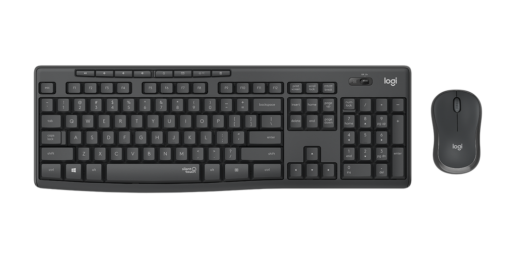 LOGITECH COMBO TECLADO MOUSE MK295 SILENT WIRELESS NEGRO ESP