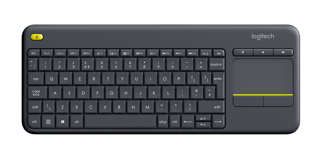 LOGITECH TECLADO K400 PLUS WIRELESS C/TOUCHPAD NEGRO