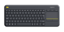 LOGITECH TECLADO K400 PLUS WIRELESS C/TOUCHPAD NEGRO