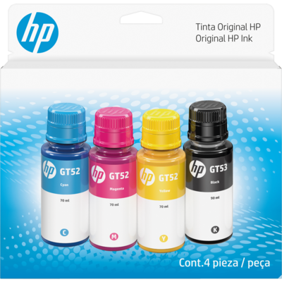 HP KIT DE BOTELLAS DE TINTA GT53/GT52 NEGRO AMARILLO CYAN