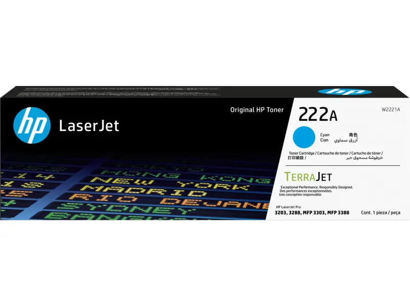 HP TONER LASERJET 222A AZUL IMP 3203, 3288, 3303, 3388