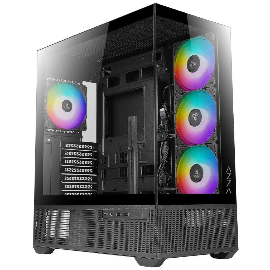 AZZA TIARA 501B MID TOWER ATX mATX ITX TEMPLADO USB3
