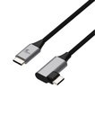 XTECH CABLE CONECTOR EN FORMA L USB-C MACHO A USB-C