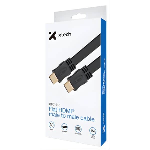 XTECH CABLE HDMI PLANO CONECTOR MACHO A MACHO