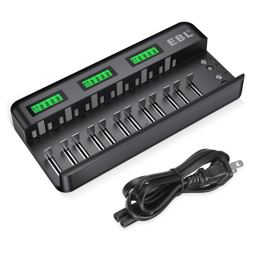 EBL CARGADOR BATERÍA 8 BAHÍA, BATERÍAS RECARGABLES AA
