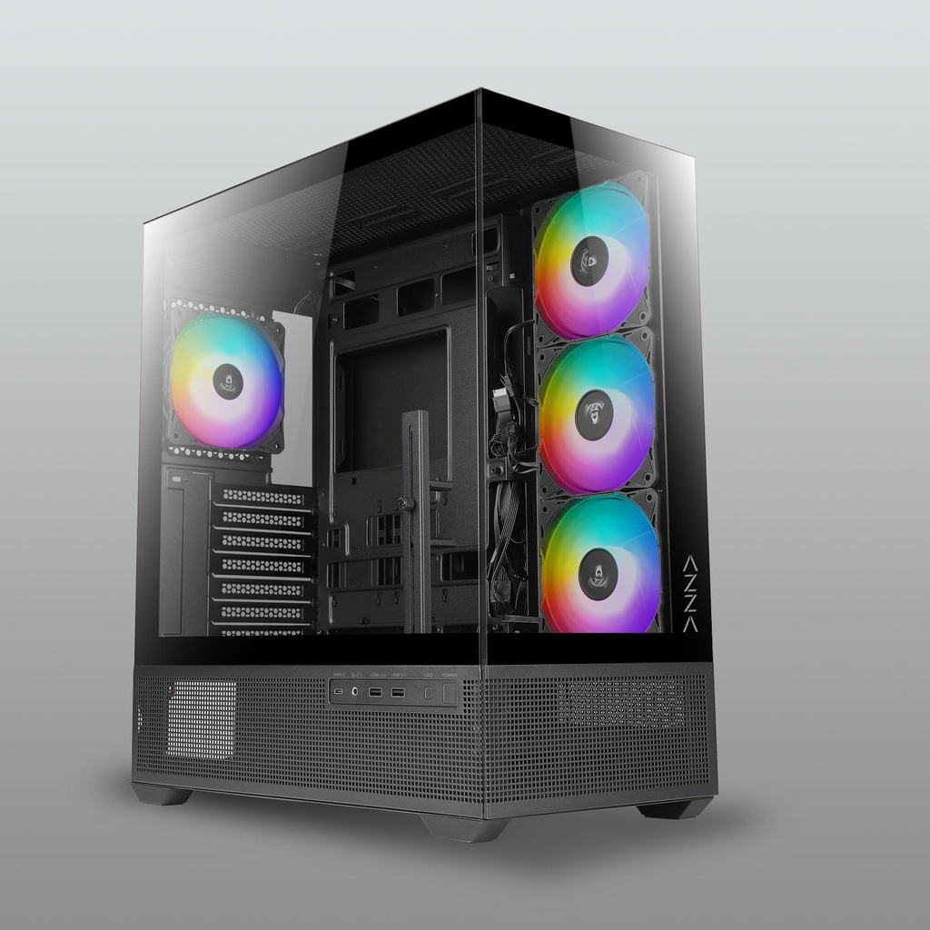 AZZA TIARA 501B MID TOWER ATX mATX ITX TEMPLADO USB3