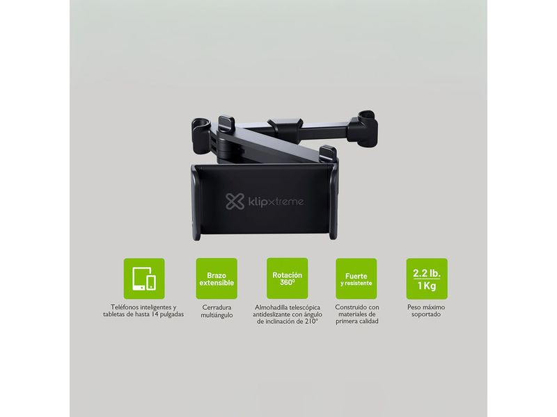 KLIPXTREME SOPORTE DE CELULAR Y TABLETS PARA CARRO (KMH-500)